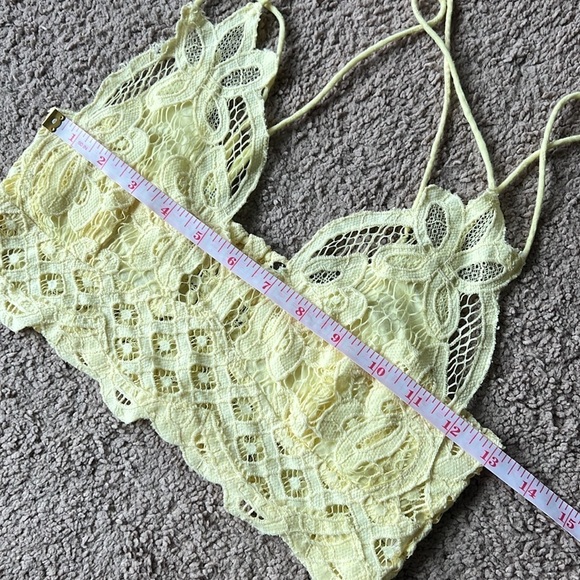 Free People Intimately FP Adella Longline Bralette Daffodil Yellow - Picture 8 of 8